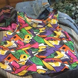 90’s pop culture geometric style top